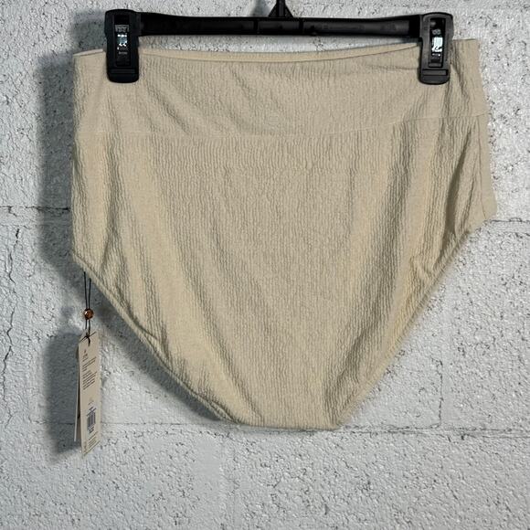 CALIA Women's Wide Banded High Rise Swim Bottoms Sand Medium - Picture 2 of 5